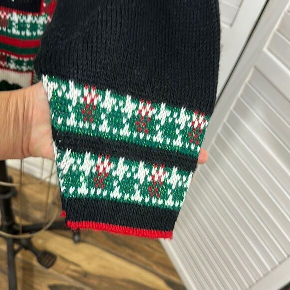 Christmas Sweater Cardigan Large Oversized Holiday Long - Picture 9 of 15